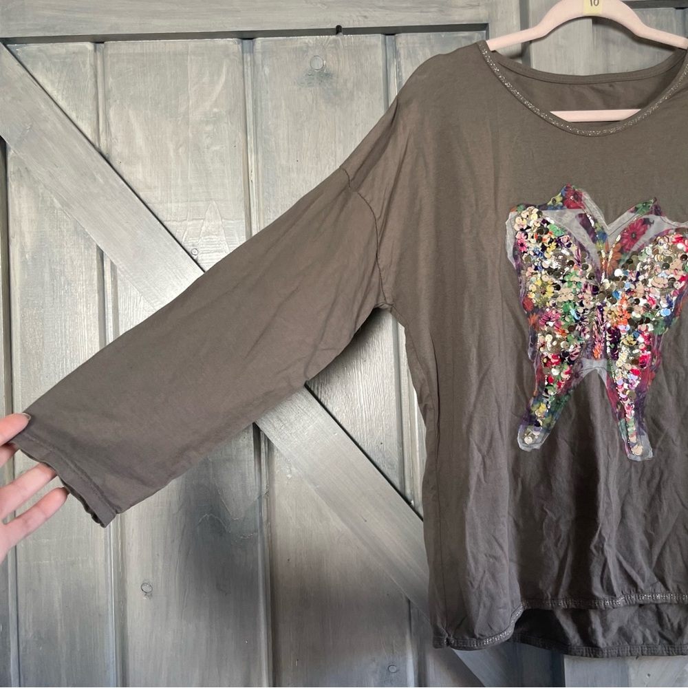Butterfly‎ Patchwork Sequin From Longsleeve Overs… - image 6